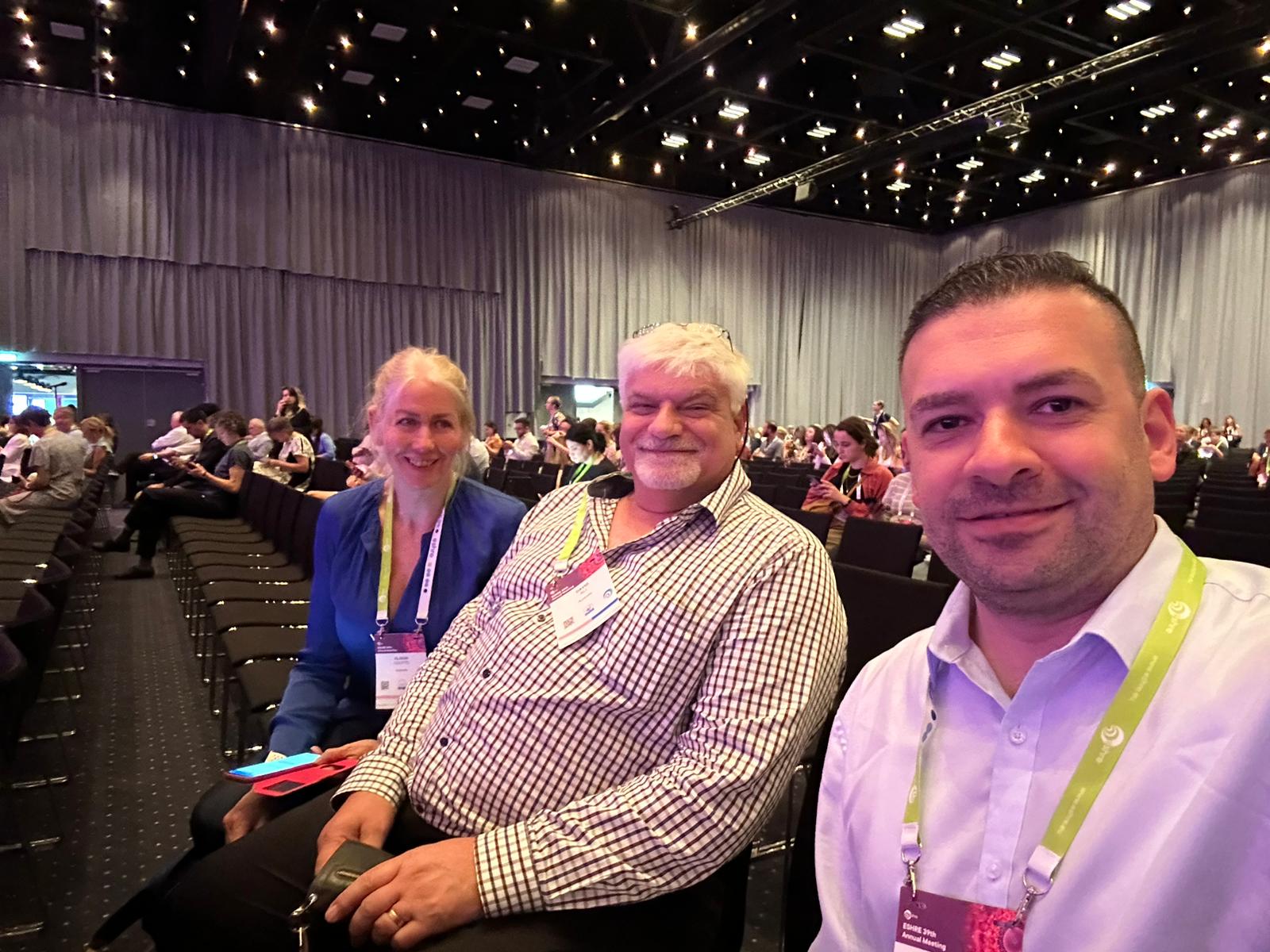 Alison, David and Hassan at ESHRE 2023